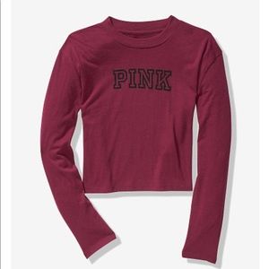 VS Pink Everyday Long Sleeve Cropped Tee